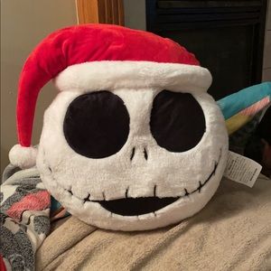 Jack Skellington with Santa hat pillow brand new!!
